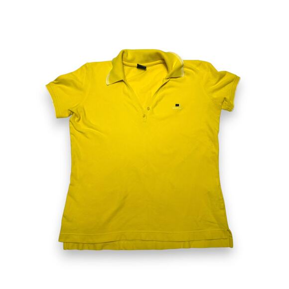 Vintage Nautica Yellow Polo Short Sleeve Size Small Petites - Picture 1 of 10